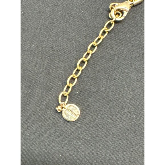 Talbots Tri-Color Interlocking Circle Pendant Necklace 18" Chain Italian Design - Picture 3 of 6